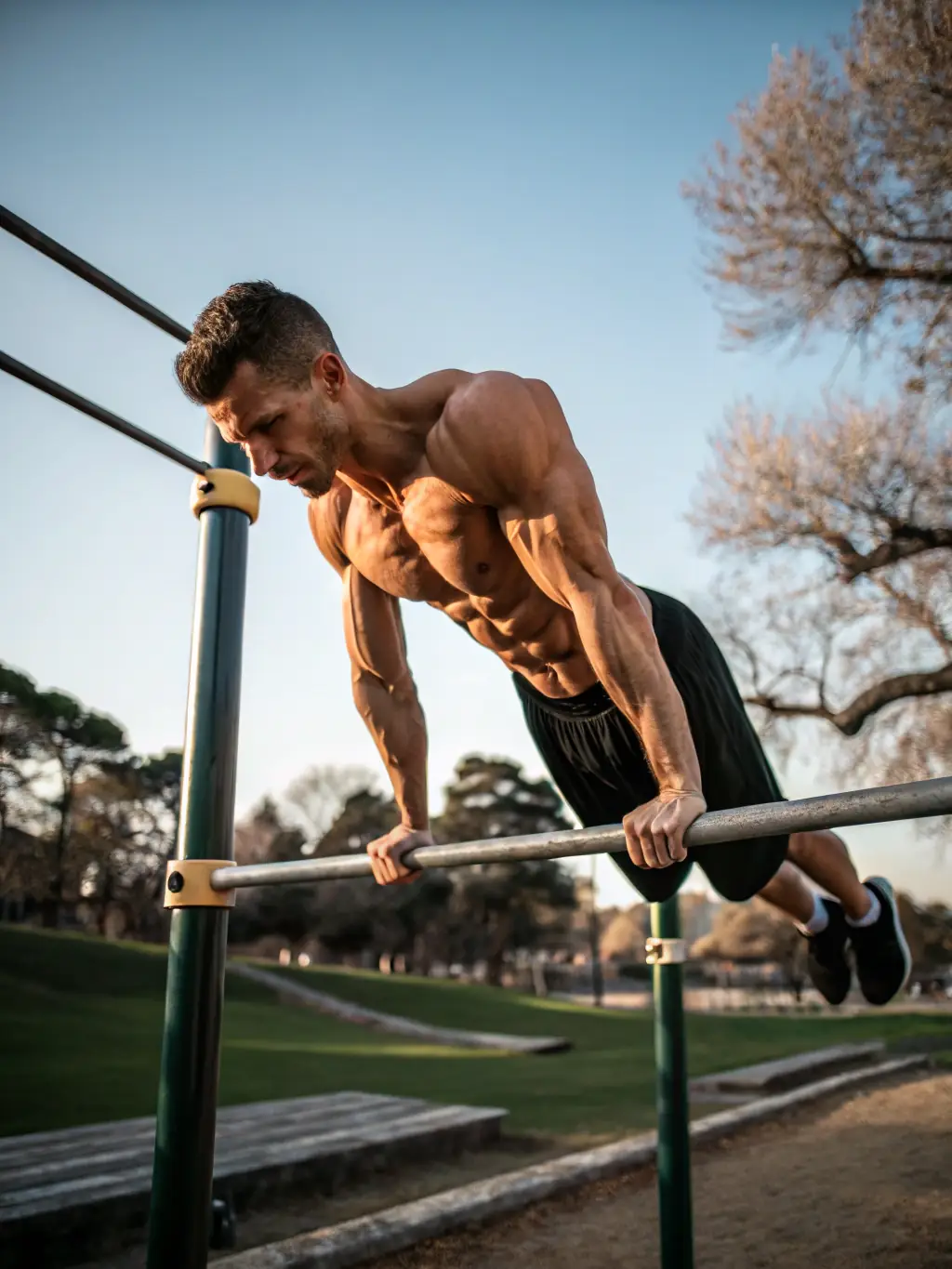 A person confidently navigating an obstacle course, representing personal growth and the development of new skills.